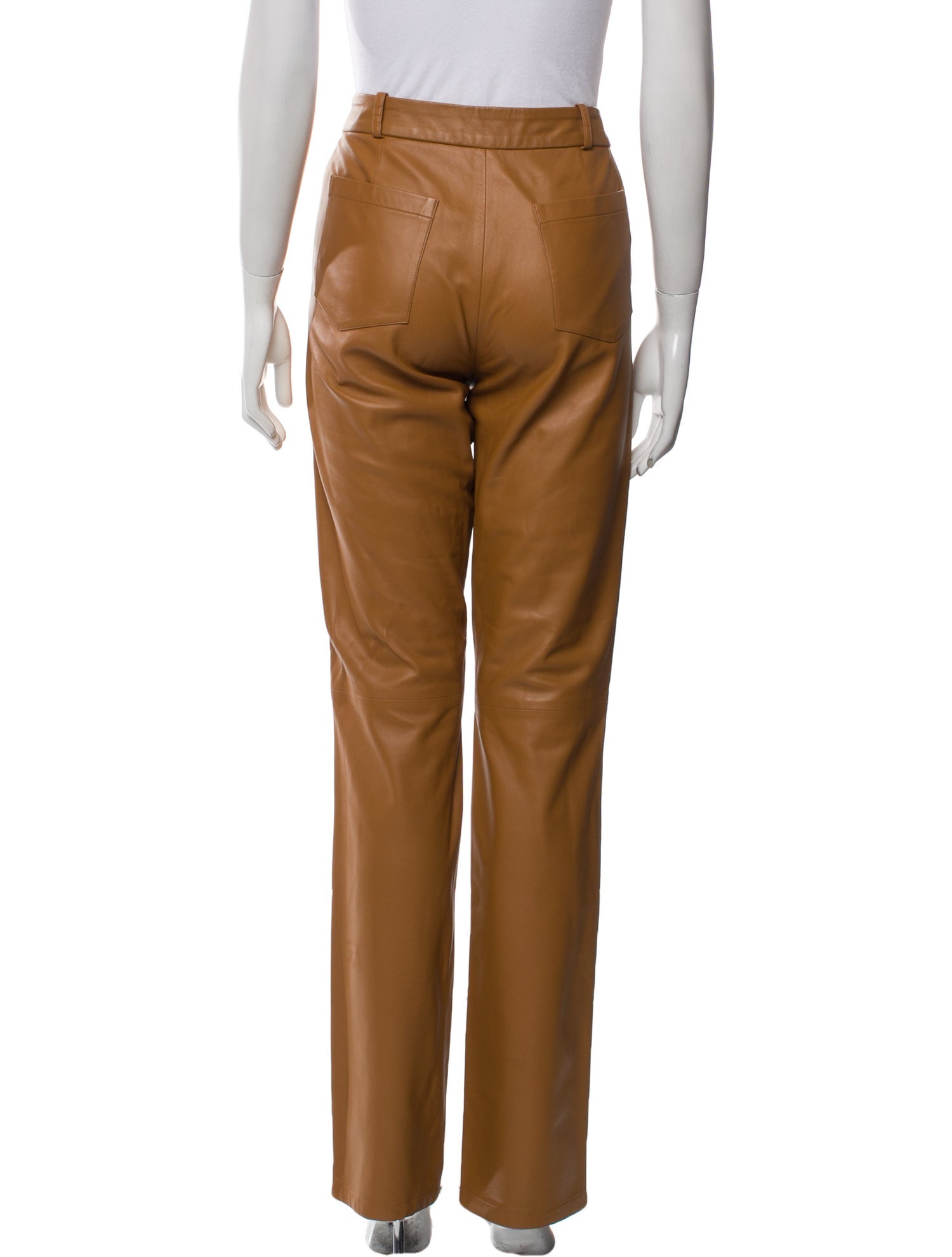 Zeynep Arçay Lambskin Straight Leg Pants